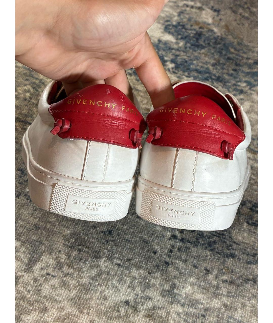 GIVENCHY Белые кожаные низкие кроссовки / кеды, фото 4