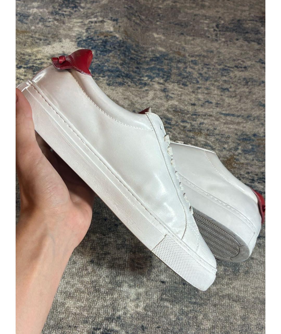 GIVENCHY Белые кожаные низкие кроссовки / кеды, фото 3