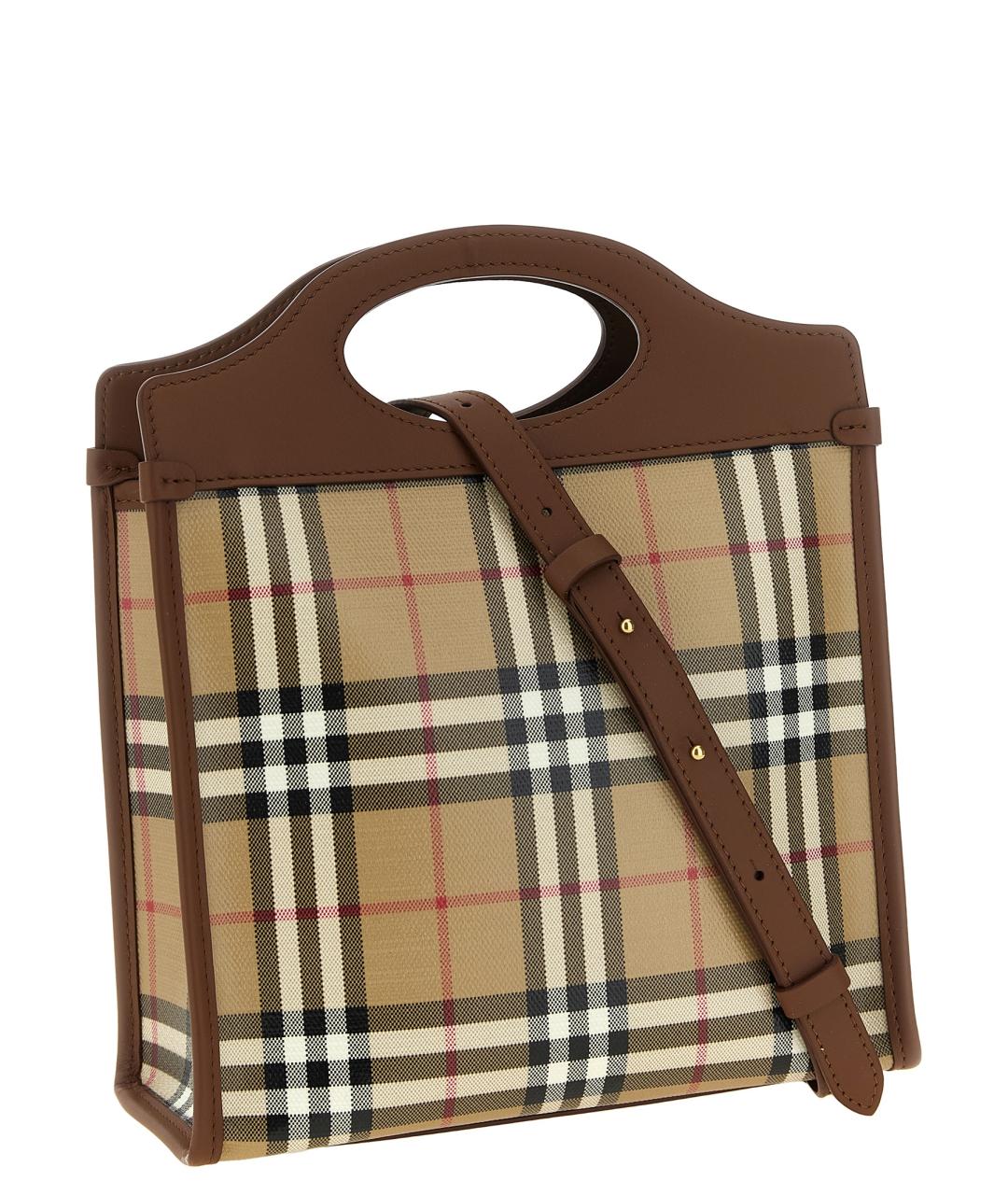 BURBERRY Бежевая хлопковая сумка тоут, фото 2