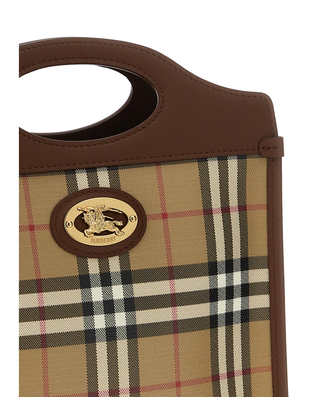 BURBERRY Бежевая хлопковая сумка тоут, фото 3