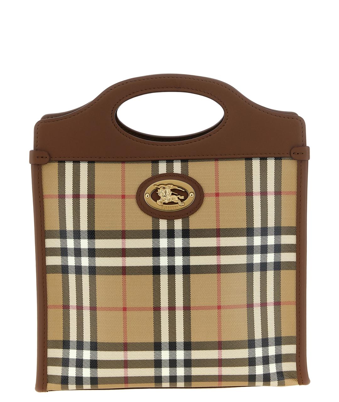 BURBERRY Бежевая хлопковая сумка тоут, фото 1