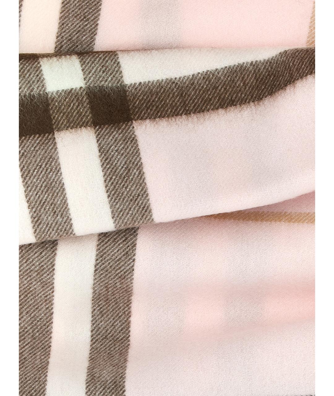 BURBERRY Розовый кашемировый шарф, фото 3