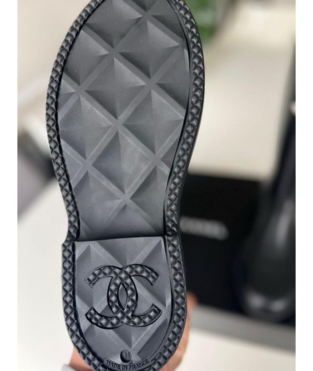 CHANEL Черные резиновые сапоги, фото 3