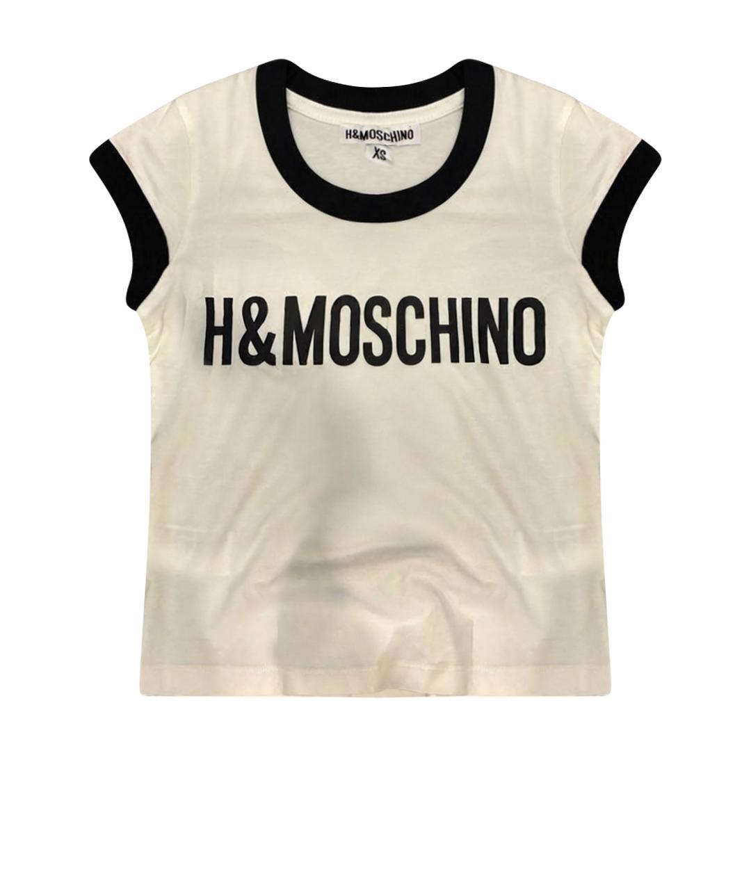 MOSCHINO Белая хлопковая майка, фото 1