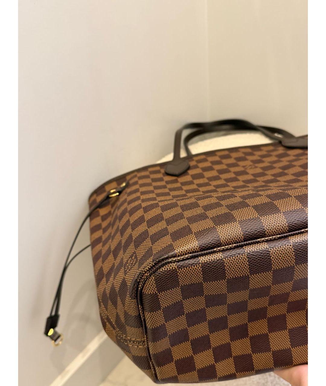 LOUIS VUITTON Коричневая сумка тоут из канвы, фото 6