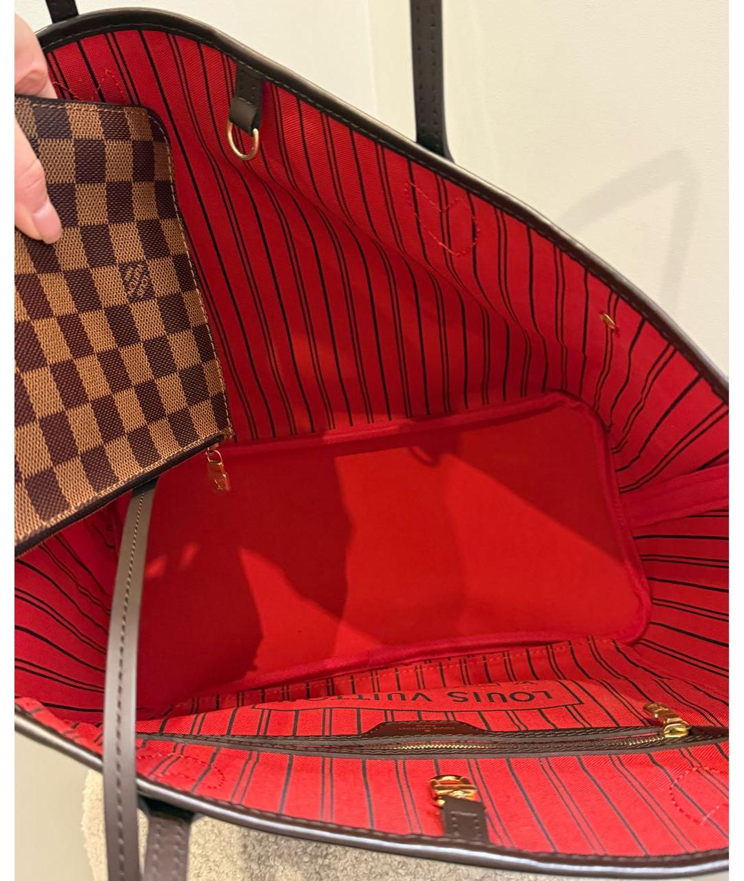 LOUIS VUITTON Коричневая сумка тоут из канвы, фото 8