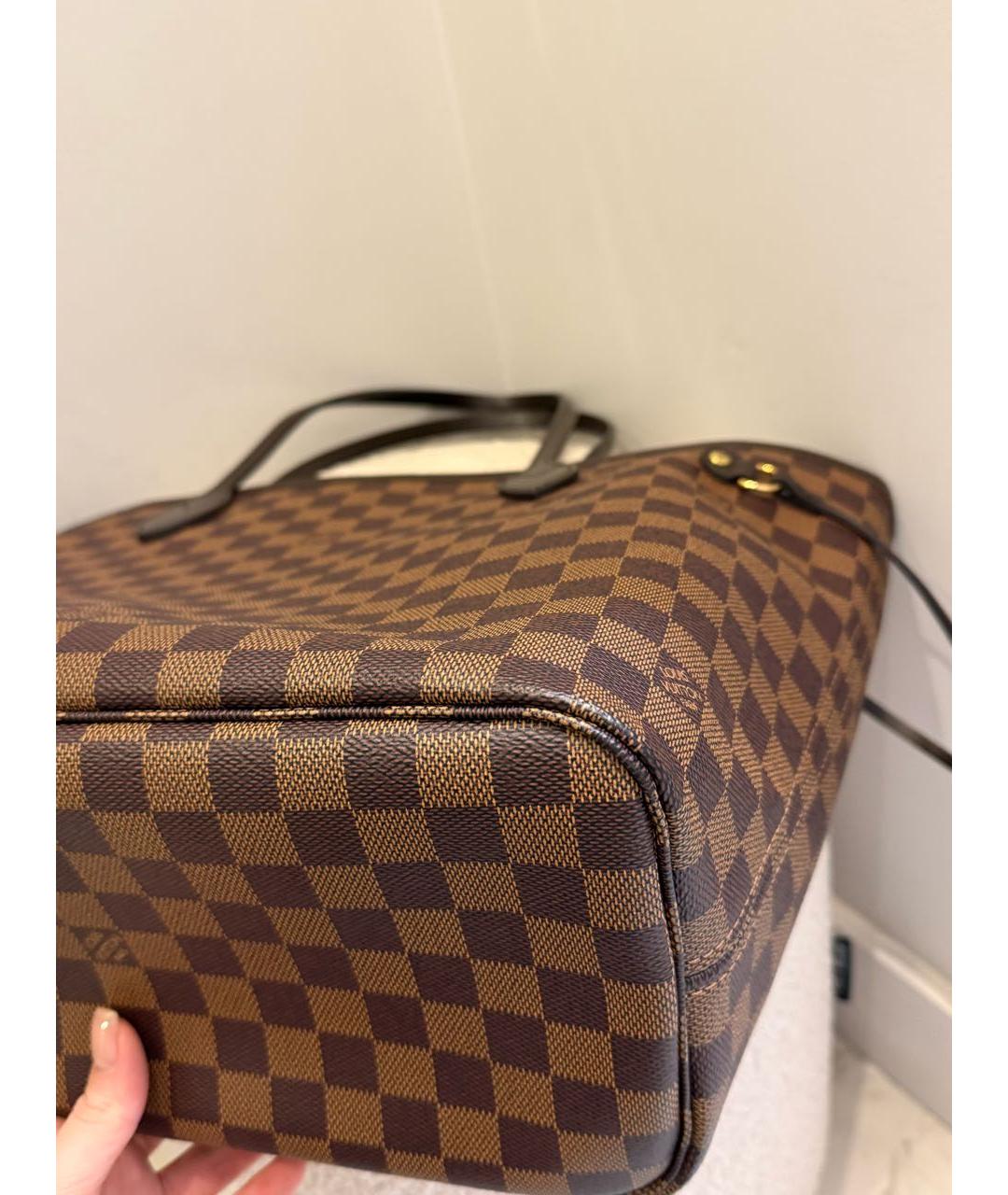 LOUIS VUITTON Коричневая сумка тоут из канвы, фото 5
