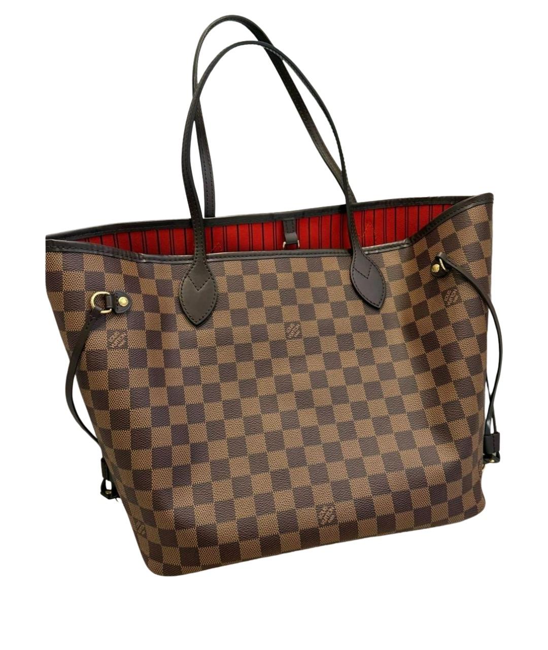 LOUIS VUITTON Коричневая сумка тоут из канвы, фото 1