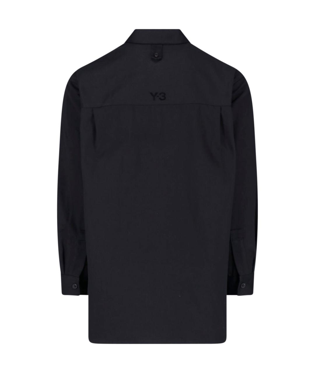 Y-3 Черная хлопковая кэжуал рубашка, фото 2