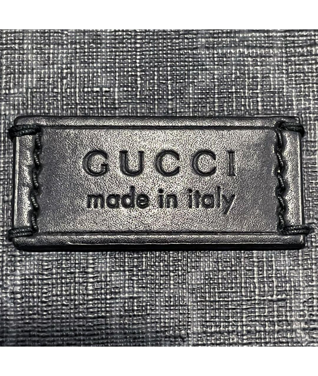 GUCCI Черная сумка на плечо из канвы, фото 7