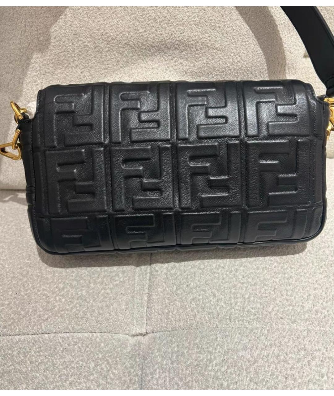 FENDI Черная кожаная сумка через плечо, фото 4