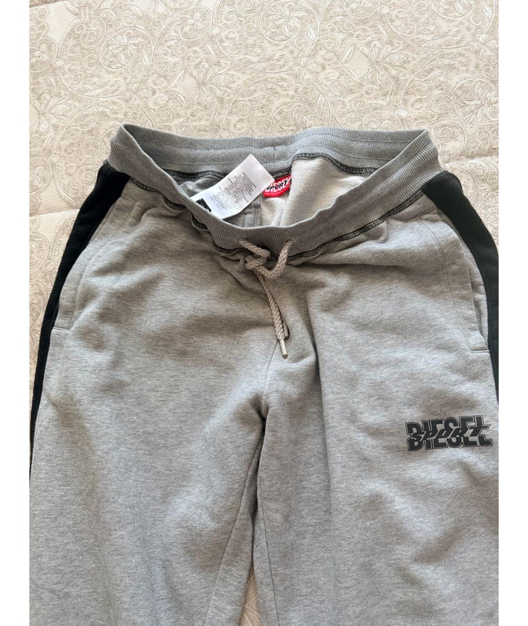 DIESEL Серый хлопковый спортивный костюм, фото 3