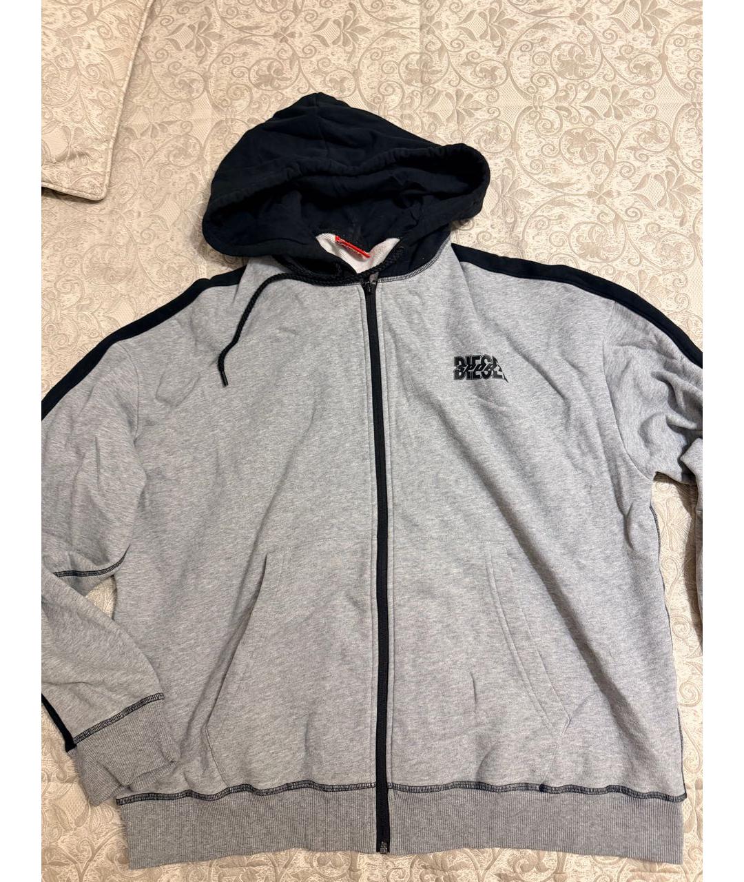 DIESEL Серый хлопковый спортивный костюм, фото 4