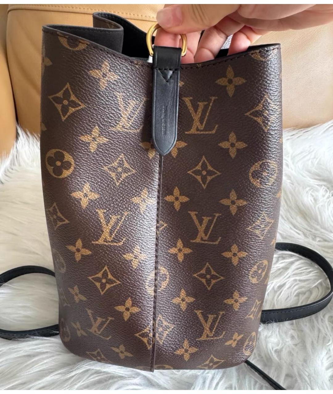 LOUIS VUITTON Коричневая сумка через плечо из канвы, фото 4