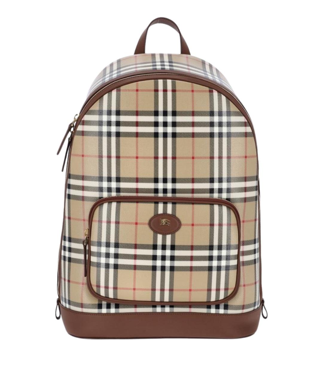 BURBERRY Бежевый хлопковый рюкзак, фото 1