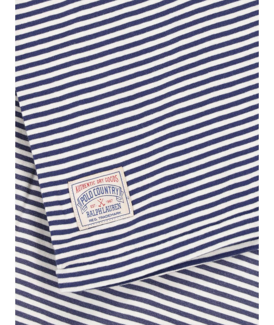 POLO RALPH LAUREN Синяя хлопковая футболка, фото 3