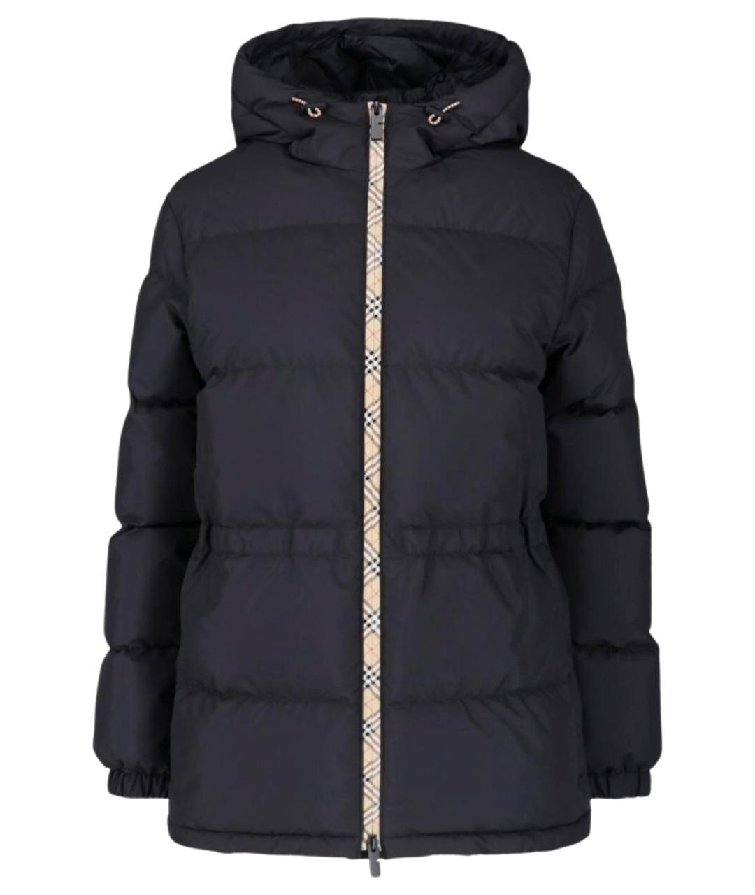 BURBERRY Черный полиэстеровый пуховик, фото 1