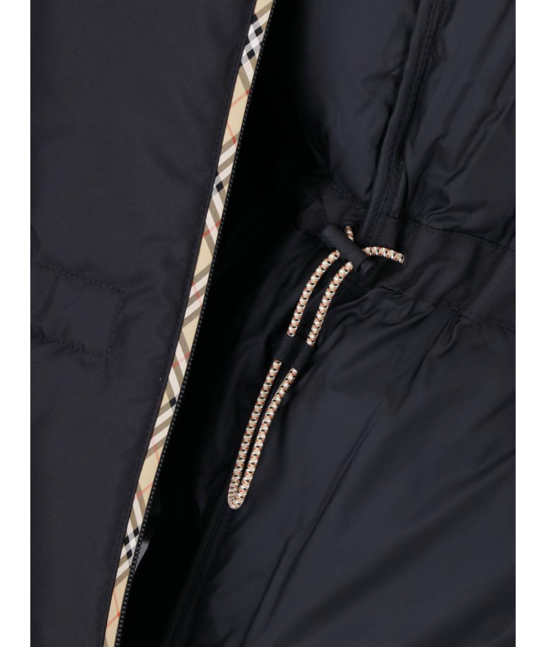 BURBERRY Черный полиэстеровый пуховик, фото 5