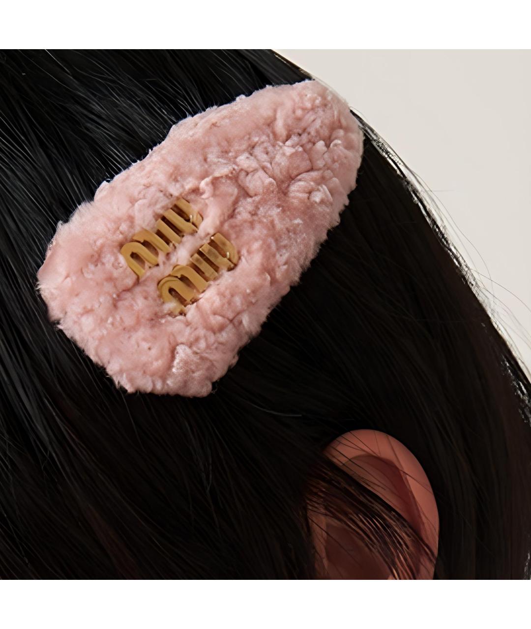 MIU MIU Розовая заколка, фото 3