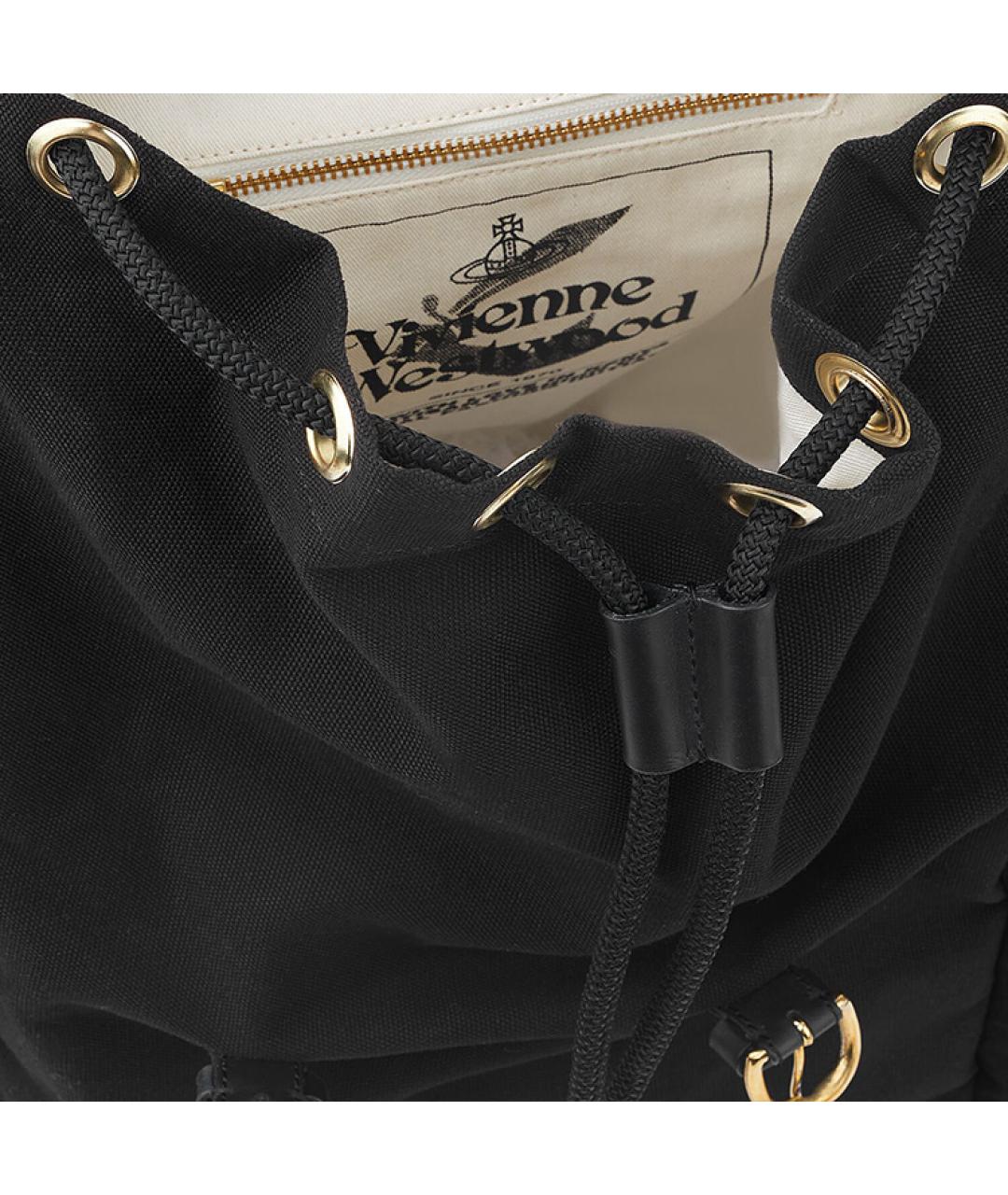 VIVIENNE WESTWOOD Черный тканевый рюкзак, фото 4