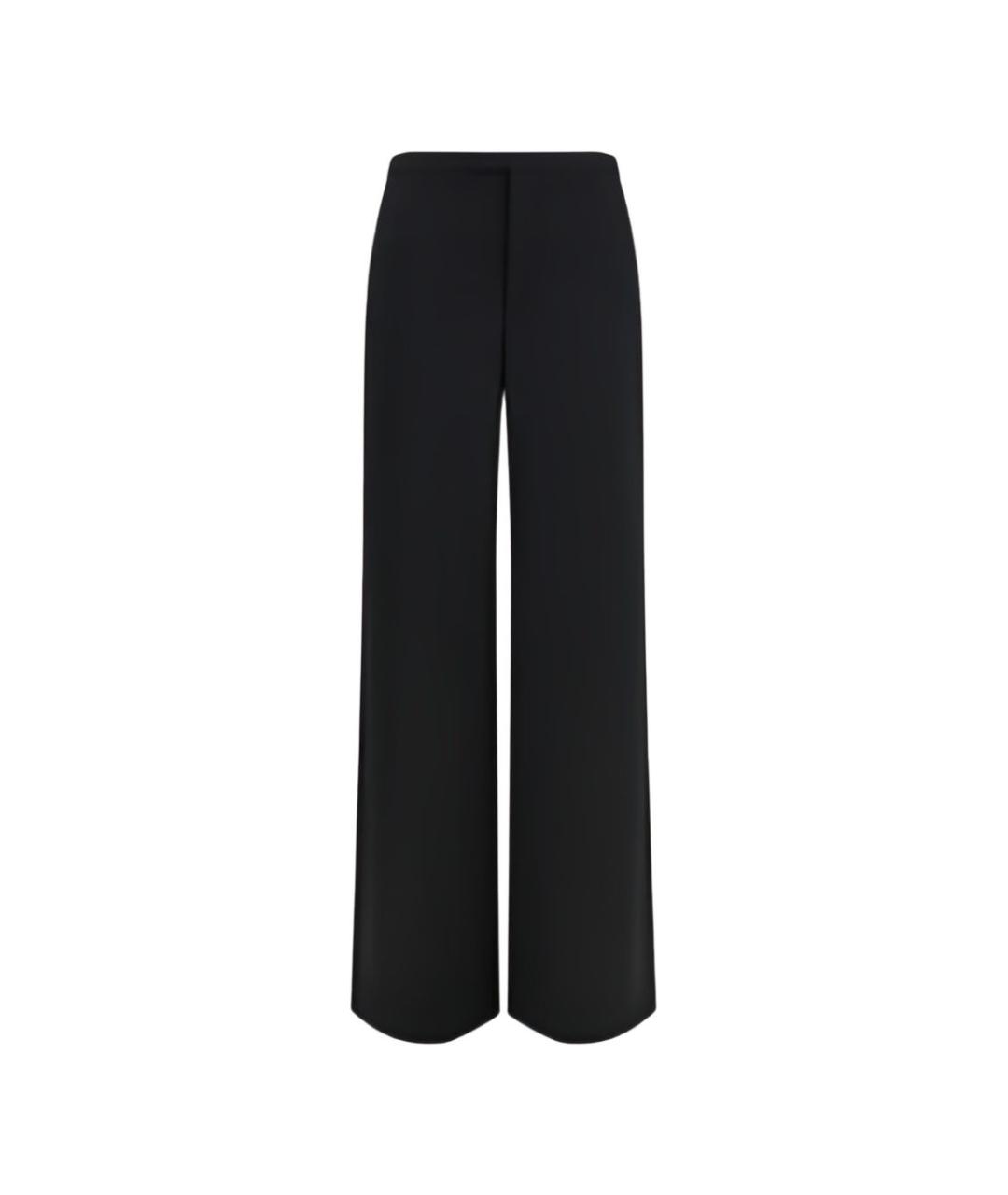 GUCCI Черные шерстяные прямые брюки, фото 1