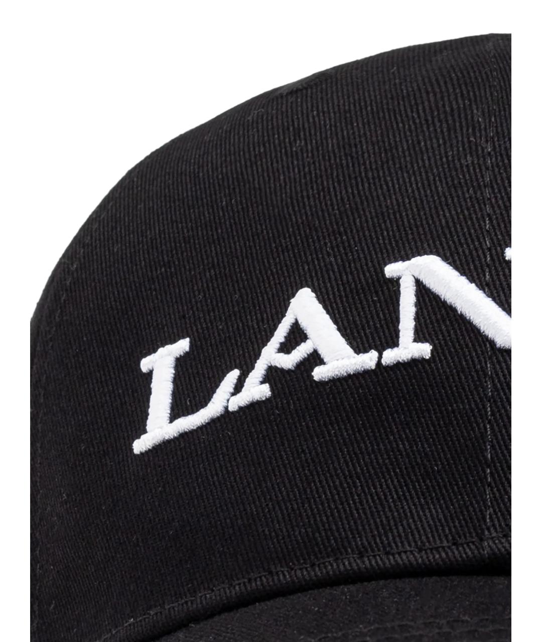 LANVIN Черная хлопковая кепка/бейсболка, фото 2