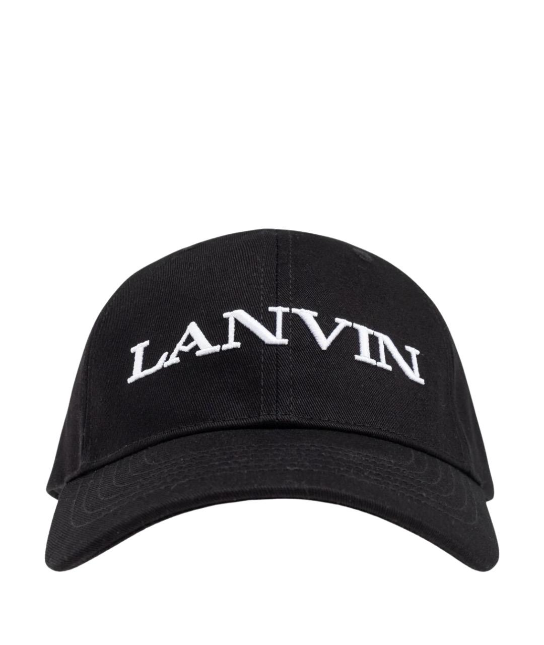 LANVIN Черная хлопковая кепка/бейсболка, фото 1