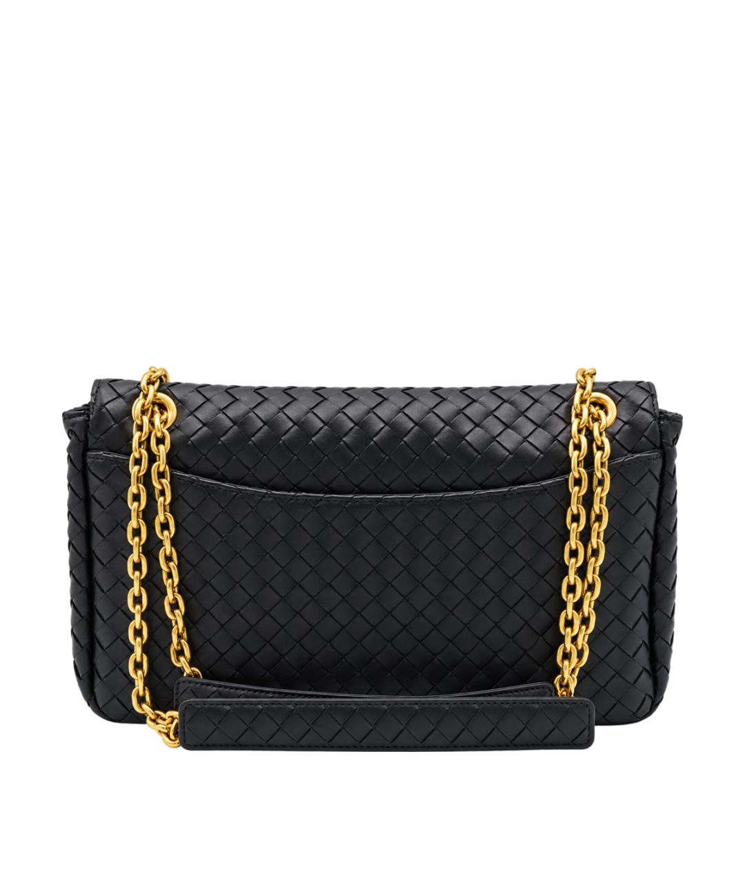 BOTTEGA VENETA Черная кожаная сумка через плечо, фото 3