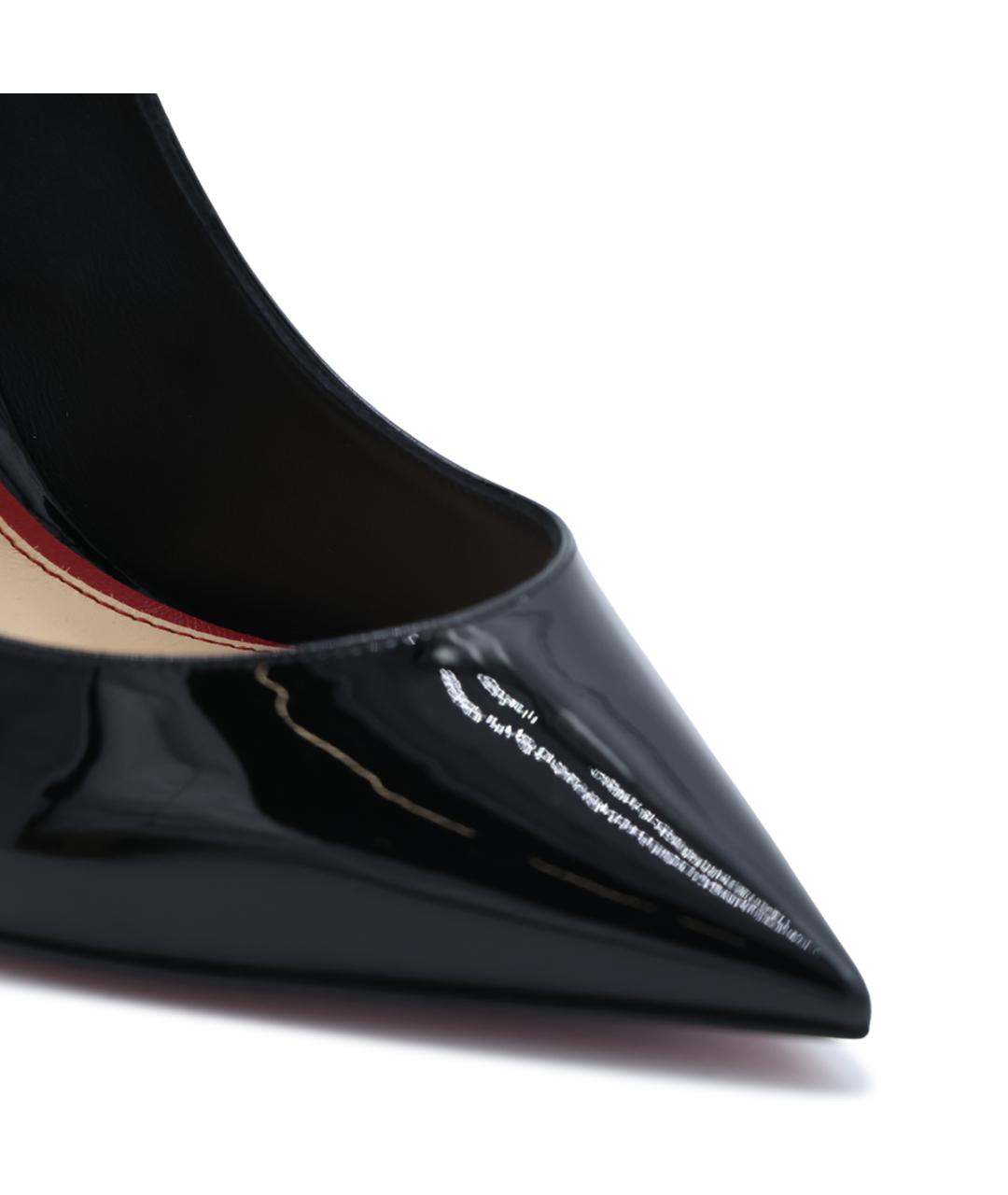 CHRISTIAN LOUBOUTIN Черные кожаные туфли, фото 4