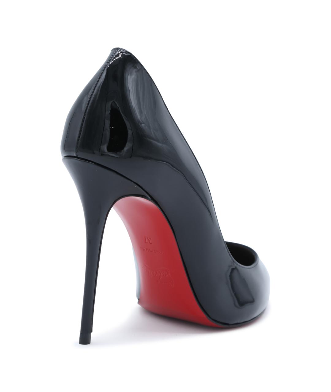 CHRISTIAN LOUBOUTIN Черные кожаные туфли, фото 3