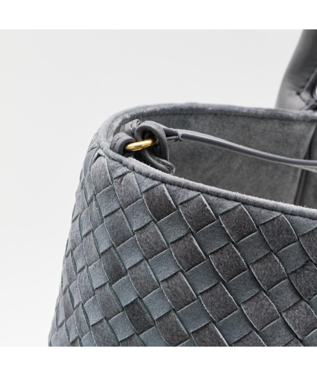BOTTEGA VENETA Голубая замшевая сумка тоут, фото 8
