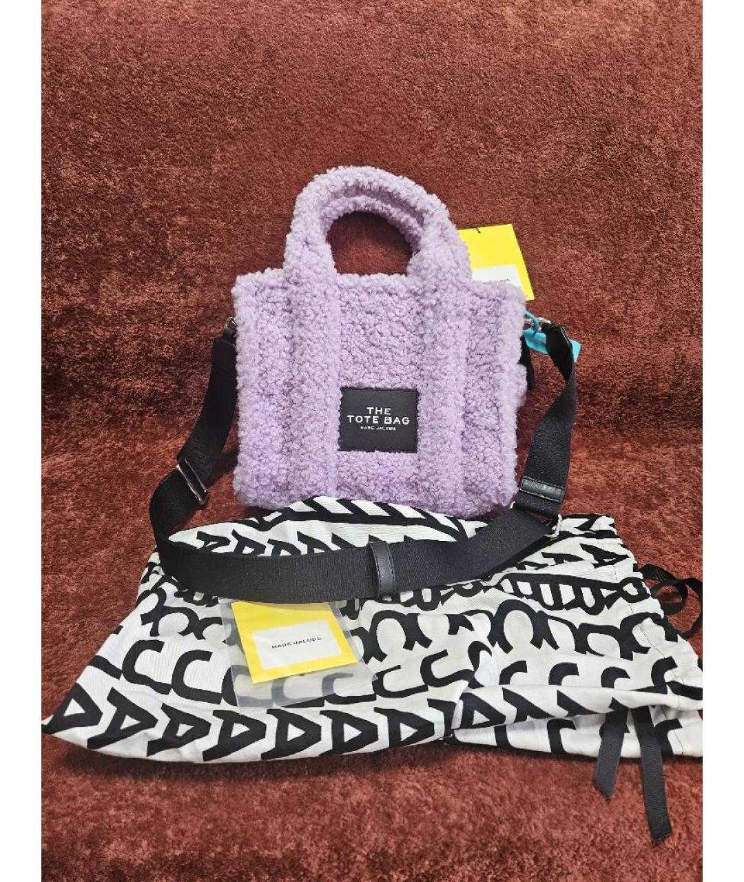 MARC JACOBS Фиолетовая тканевая сумка тоут, фото 2