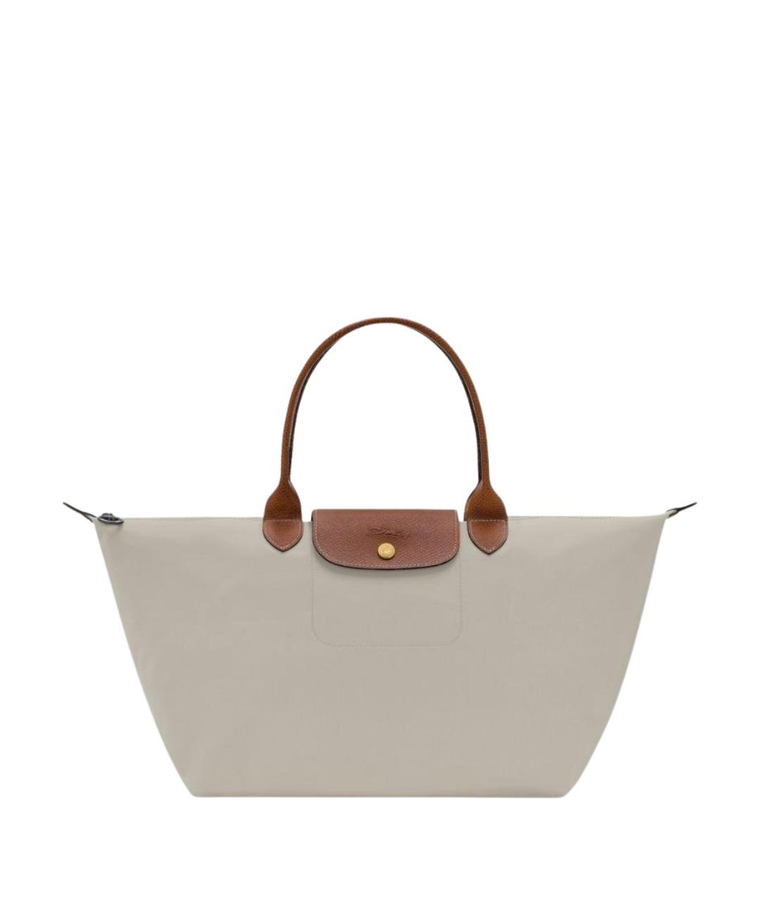 LONGCHAMP Бежевая синтетическая сумка тоут, фото 1