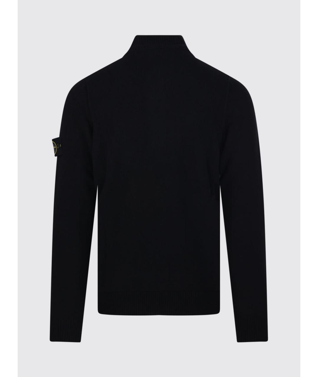 STONE ISLAND Черный шерстяной джемпер / свитер, фото 3