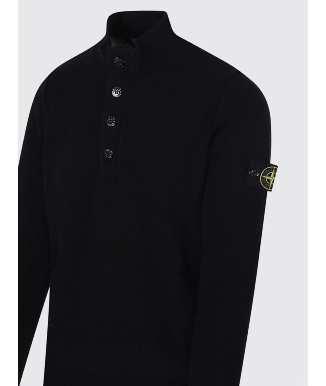 STONE ISLAND Черный шерстяной джемпер / свитер, фото 4