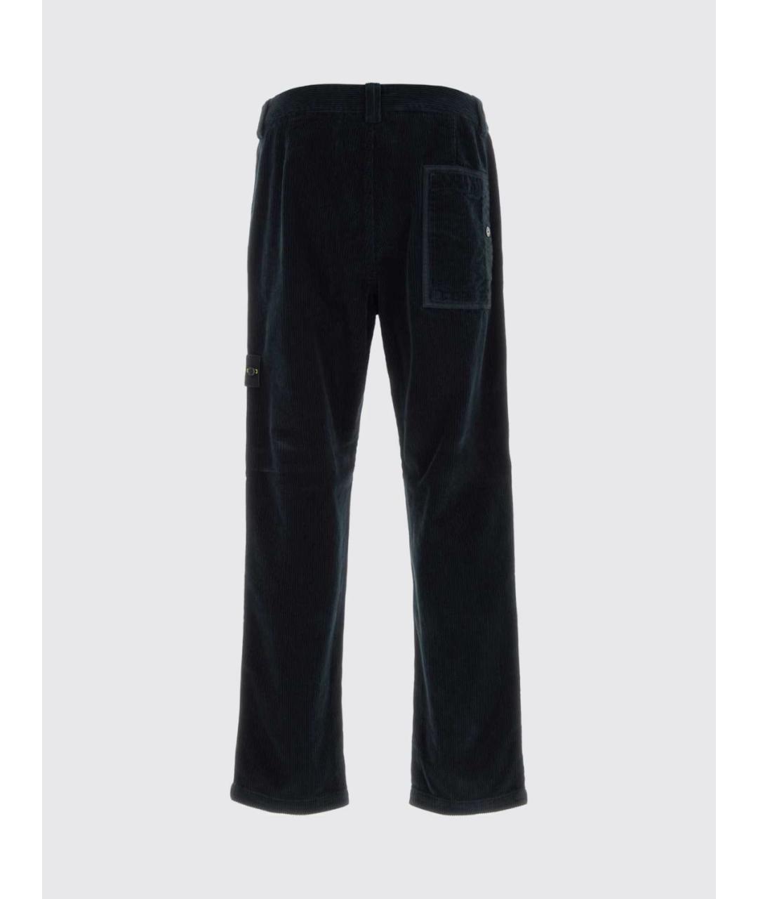 STONE ISLAND Синие хлопковые повседневные брюки, фото 3