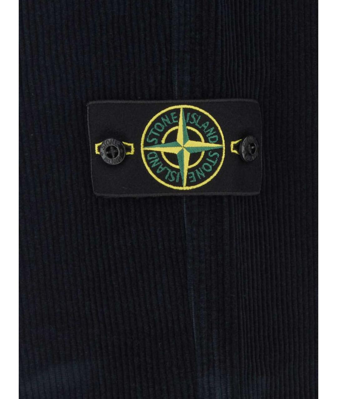 STONE ISLAND Синие хлопковые повседневные брюки, фото 4