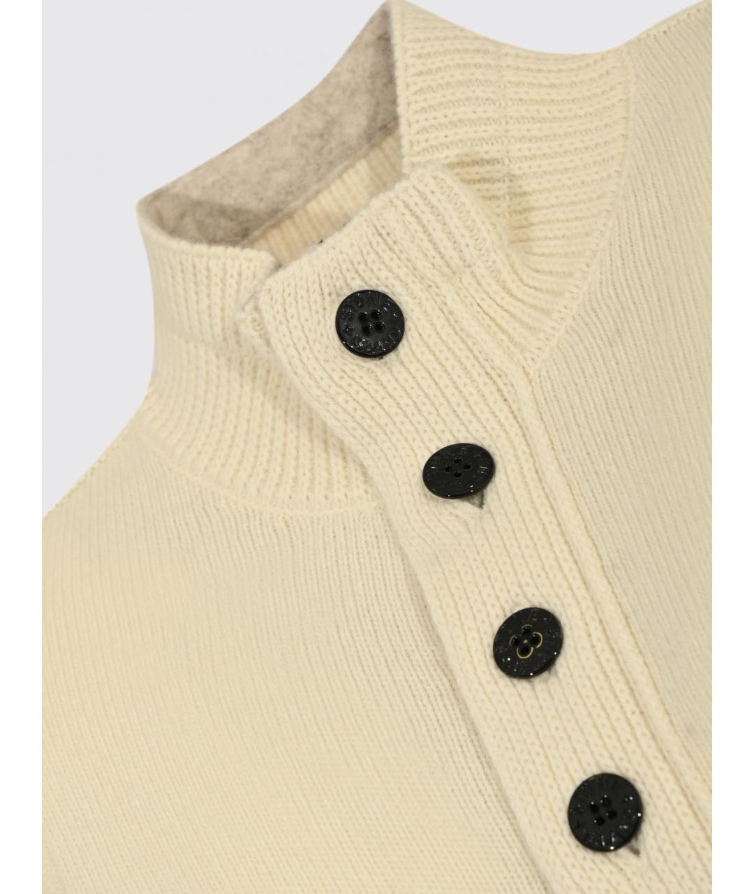 STONE ISLAND Белый шерстяной джемпер / свитер, фото 4