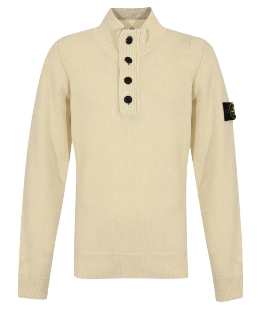 STONE ISLAND Белый шерстяной джемпер / свитер, фото 1