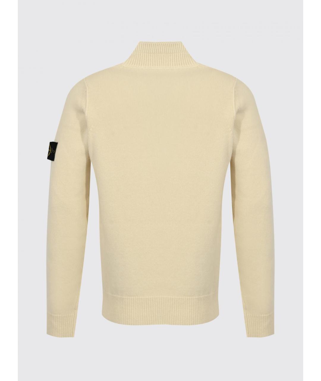 STONE ISLAND Белый шерстяной джемпер / свитер, фото 3