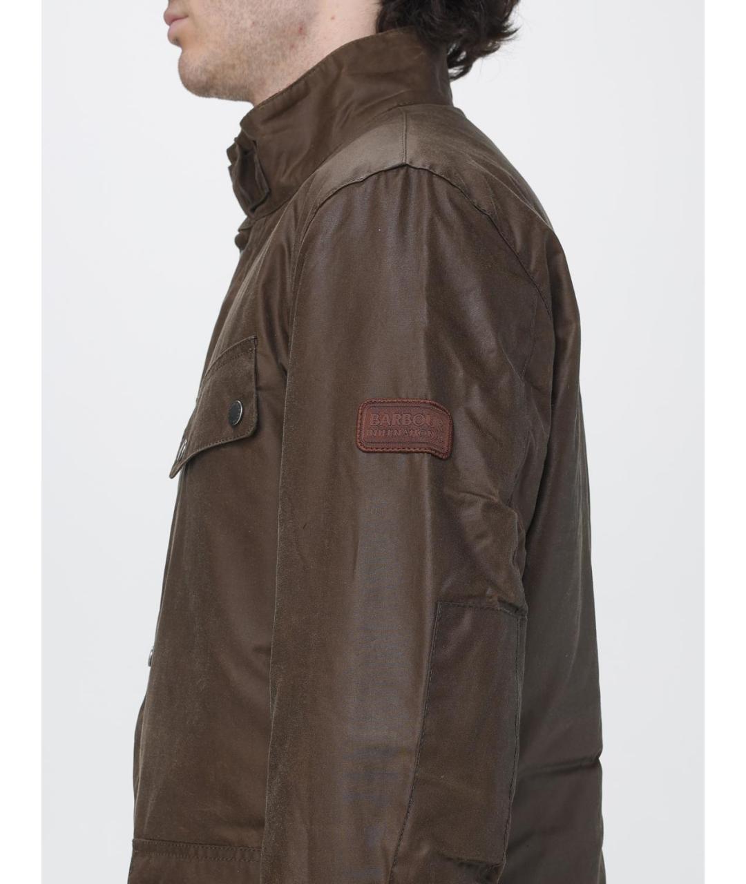 BARBOUR Коричневая хлопковая куртка, фото 4