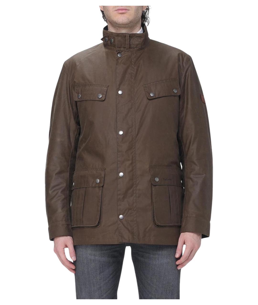 BARBOUR Коричневая хлопковая куртка, фото 1