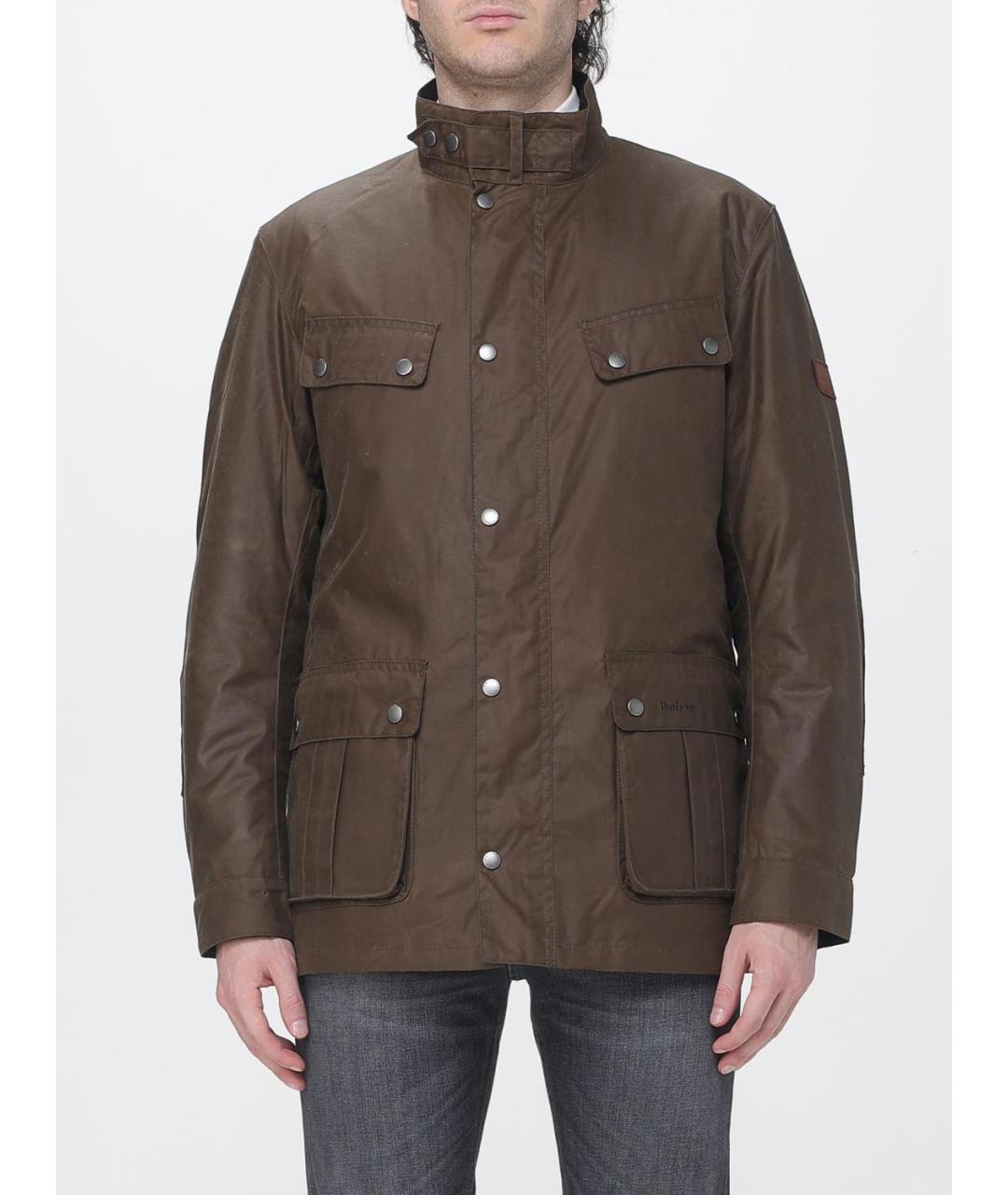 BARBOUR Коричневая хлопковая куртка, фото 5