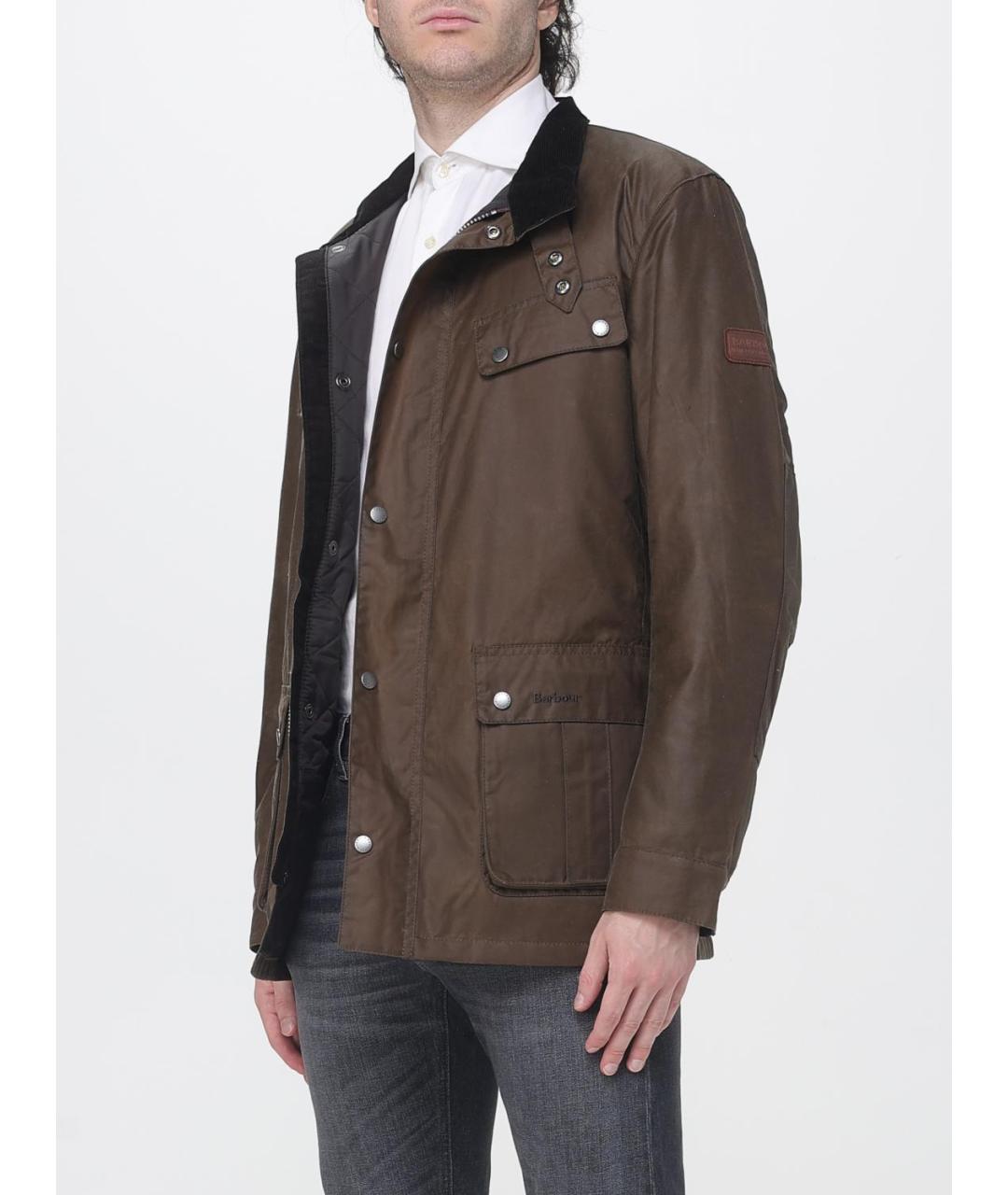 BARBOUR Коричневая хлопковая куртка, фото 3