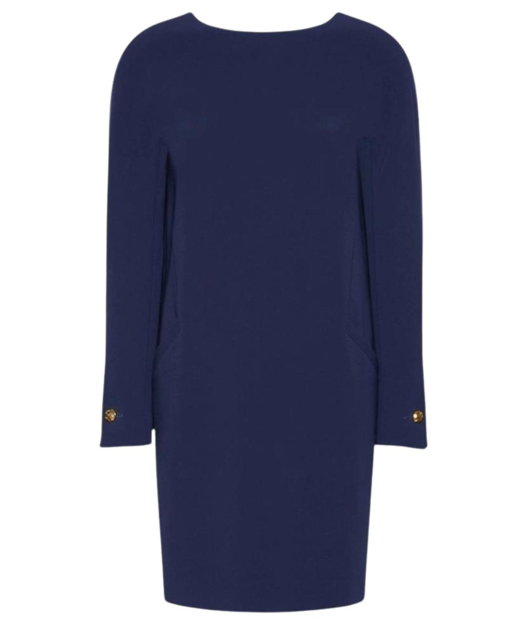 MAX MARA STUDIO Синее ацетатное повседневное платье, фото 1