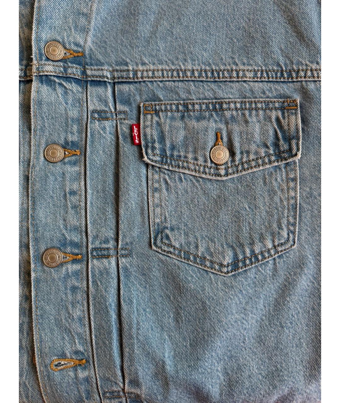 LEVI'S Голубая деним куртка, фото 4