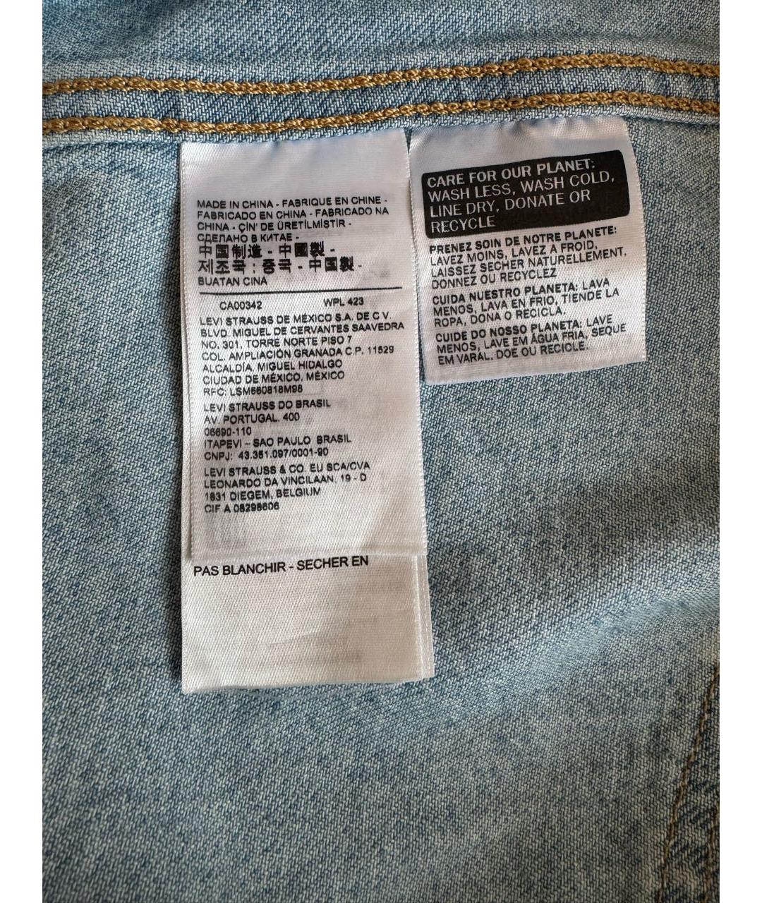 LEVI'S Голубая деним куртка, фото 6