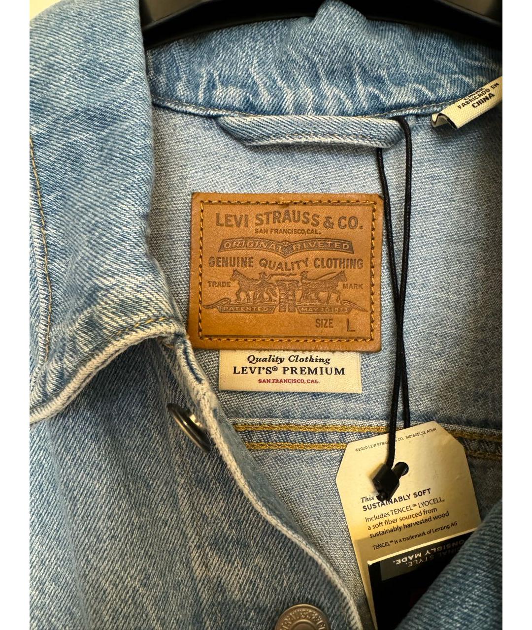 LEVI'S Голубая деним куртка, фото 2