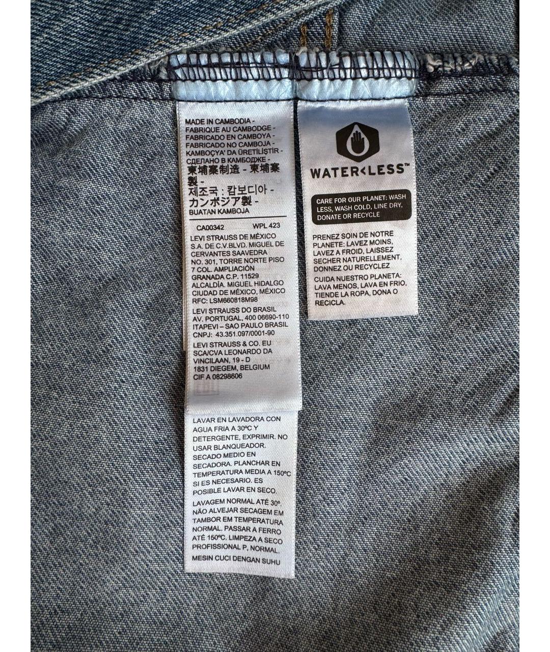 LEVI'S Голубая деним куртка, фото 6