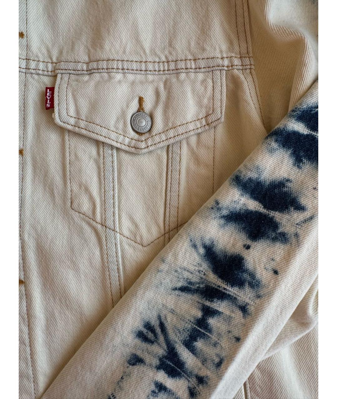LEVI'S Белая деним куртка, фото 4